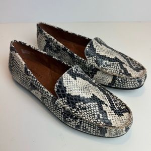 Aerosoles Women's Over Drive Loafer Natural Snake Print (white & black) $99